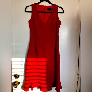 Red polyester dress size 2